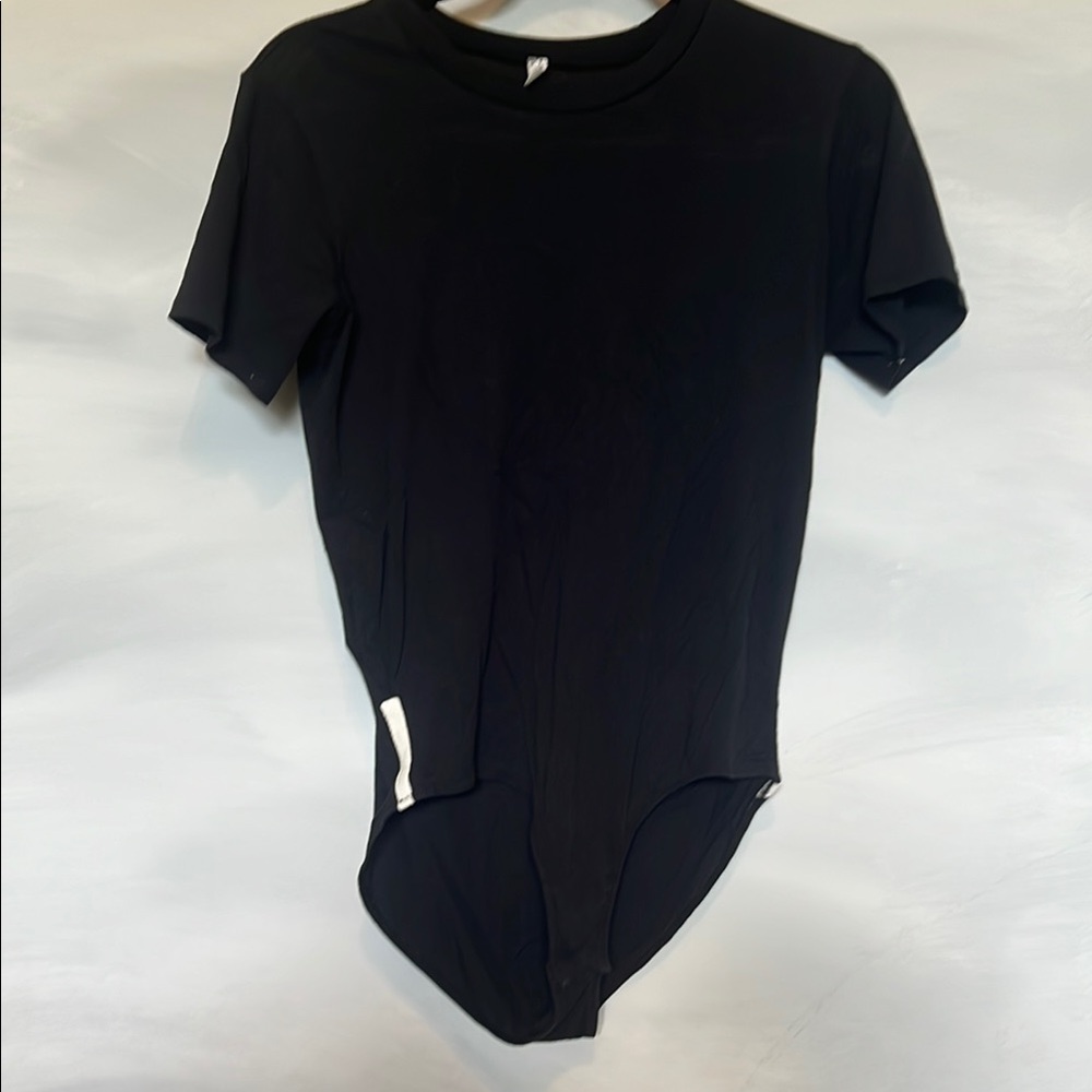 Free people Black Short Sleeve Bodysuit
